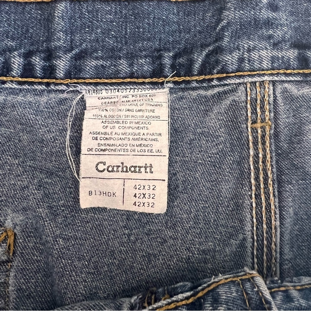 Carhartt Carpenter Relaxed Fit Y2K Blue Jeans 42x32 - Picture 6 of 6